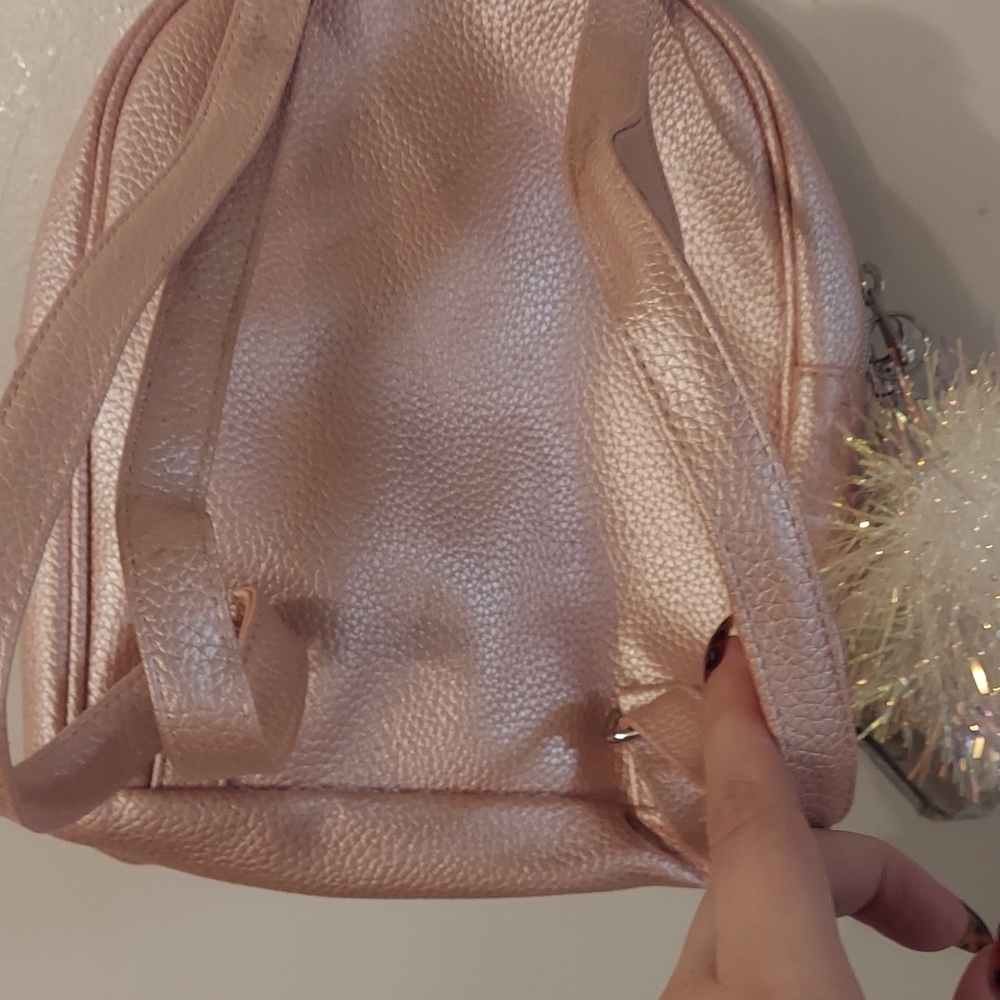 Justice Unicorn Backpack NWOT with Pom Pom "A" front, with attachable pouch. - Picture 7 of 11
